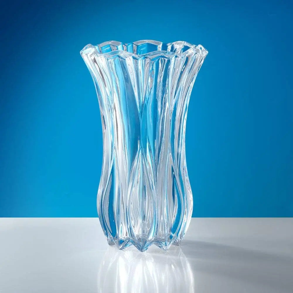 Mikasa Celebrations Blossom Crystal Vase, 12-Inch Tall, Elegant Cut Glass Design for Floral Arrangements and Decorative Centerpi