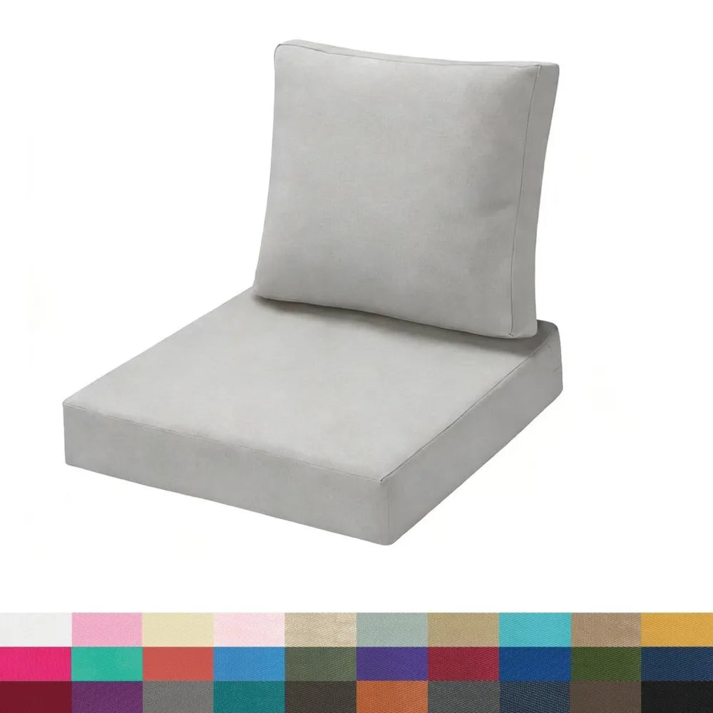 Custom Waterproof Seat/Back Cushions Set Chair Sofa Bench Cushions Patio Backrest Cushion Decor Garden Bay Window Pads Pillow