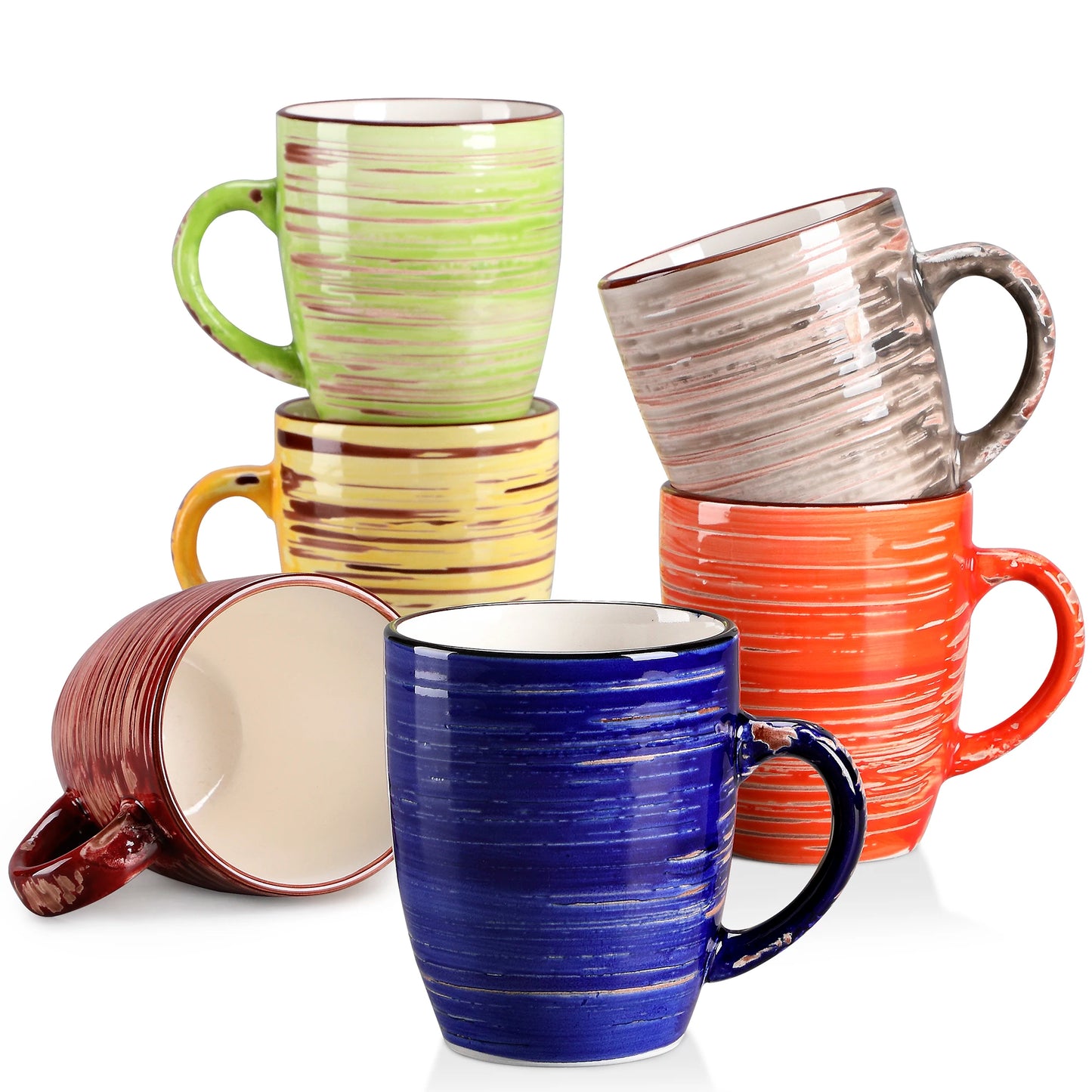 Vancasso ALBERO 6/12 Piece Vintage Coffee Cup Set in Shabby Chic Design Milk Mug Service for 6 people