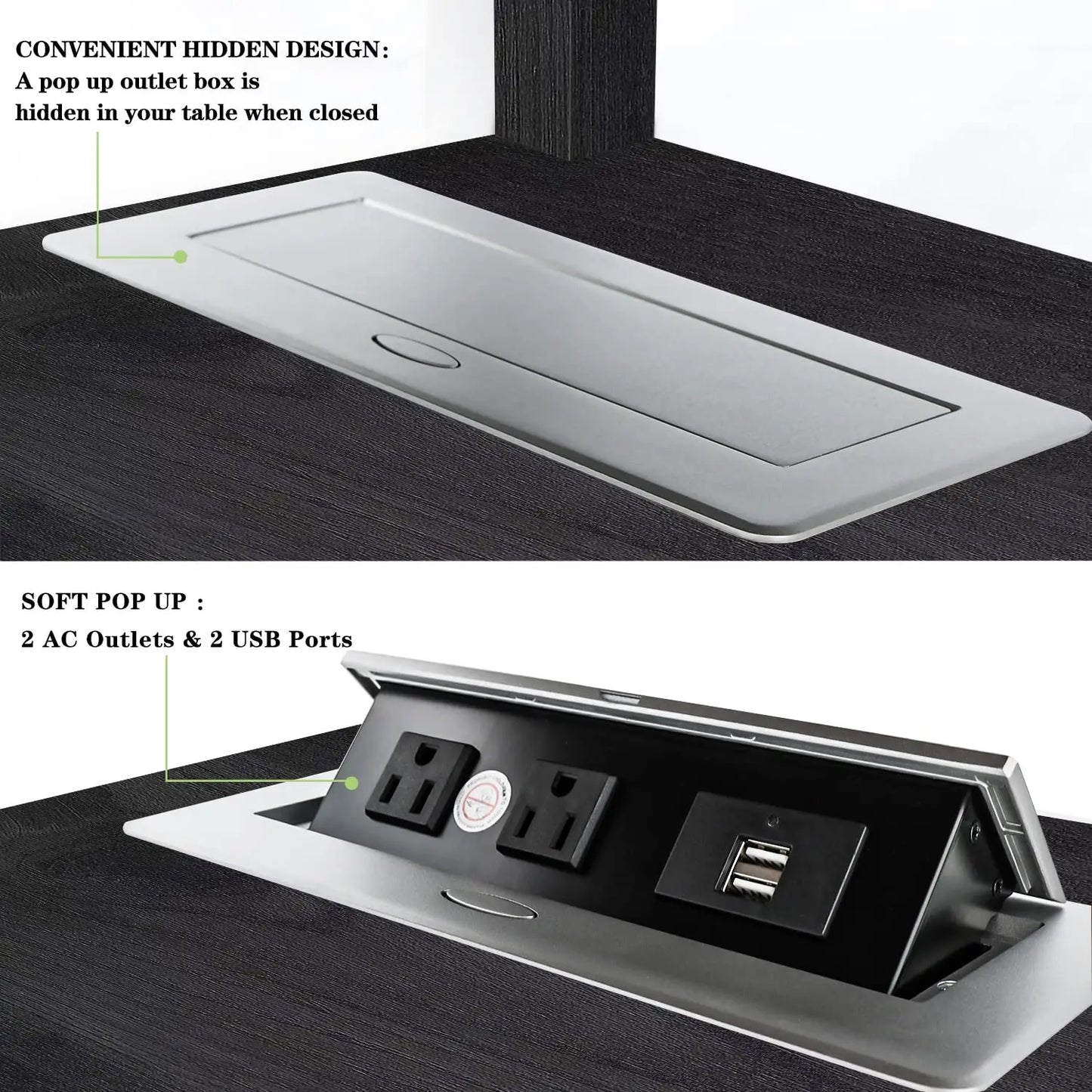 End Table, End Tables Living Room, Storage End Tables, Side Table with Charging Station, Charging Nightstand for, Customized