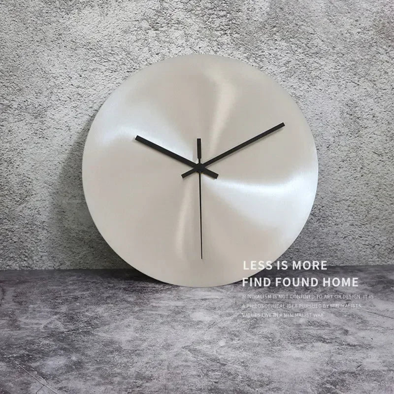 Silver Minimalist Industrial Wall Clock Without Digital Studio Modern Home Decoration Ornaments for Living Room Decorative Clock