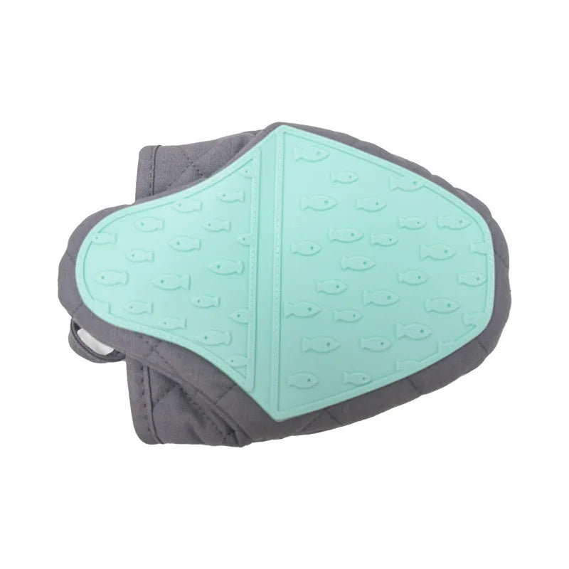 1PCS Fish Shaped Silicone Anti Scald Oven Gloves Kitchen Silicone Gloves Tray Dish Holder Oven Gloves Multi-purpose Gloves