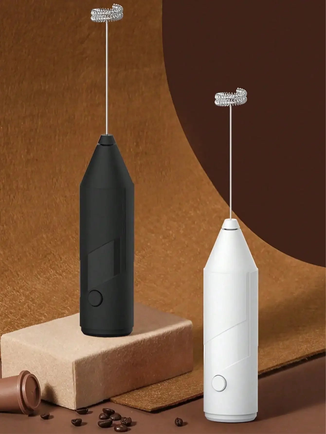 Electric Milk Frother, Handheld Milk Foamer, Mini Milk Frother, Coffee Stirrer, Stainless Steel Drink Mixer, Suitable For Coffee, Latte, Cappuccino, Matcha, Hot Chocolate, Portable Milk Frother, Cordless Electric Milk Frother