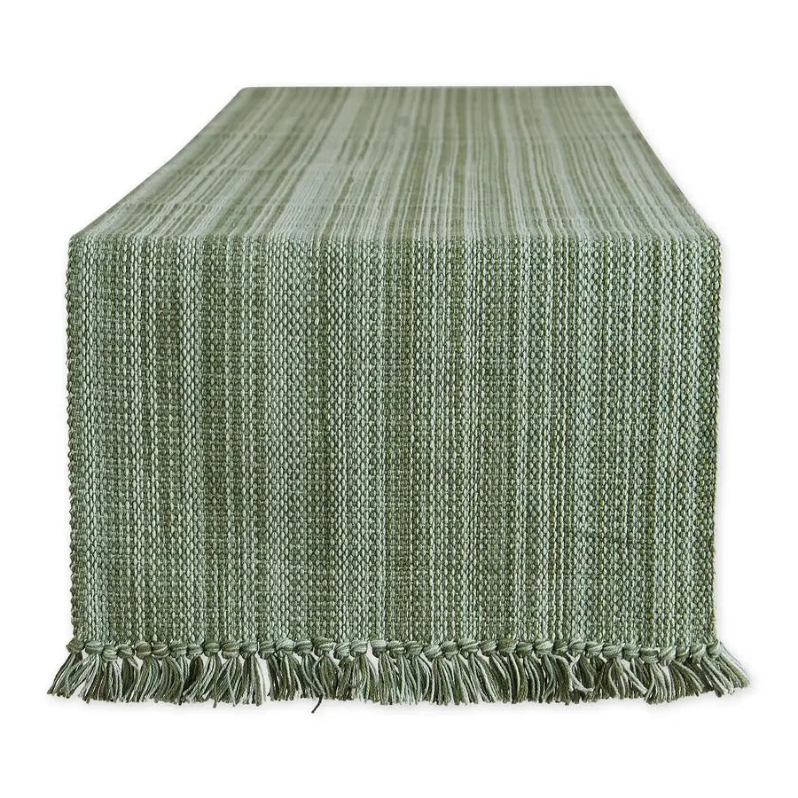 Variegated Tabletop Collection, Table Runner, 13x72, Artichoke Green