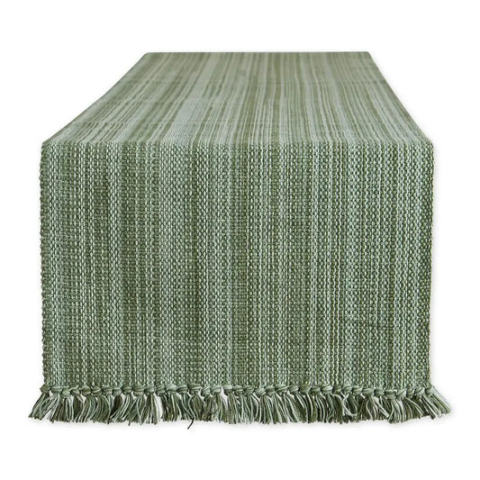 Variegated Tabletop Collection, Table Runner, 13x72, Artichoke Green
