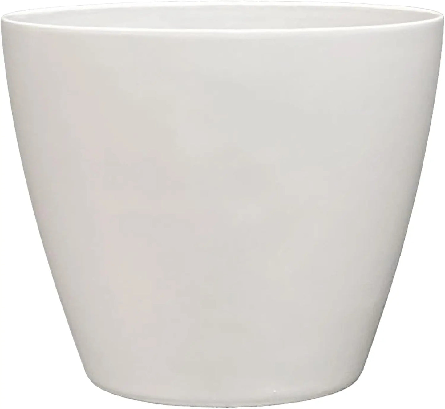 Modern Indoor & Outdoor Flower Pots, UV-Resistant, 8" Stark White