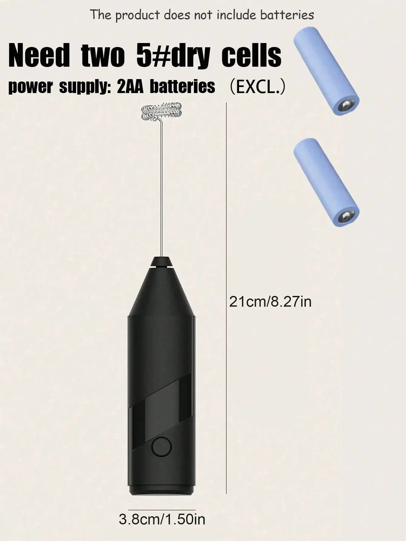 Electric Milk Frother, Handheld Milk Foamer, Mini Milk Frother, Coffee Stirrer, Stainless Steel Drink Mixer, Suitable For Coffee, Latte, Cappuccino, Matcha, Hot Chocolate, Portable Milk Frother, Cordless Electric Milk Frother