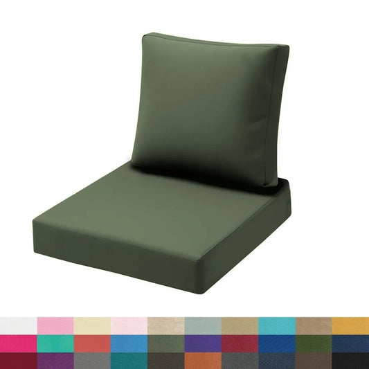 Custom Waterproof Seat/Back Cushions Set Chair Sofa Bench Cushions Patio Backrest Cushion Decor Garden Bay Window Pads Pillow