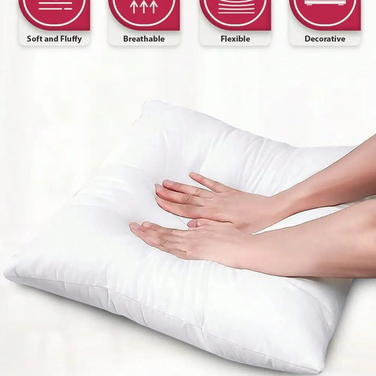 Pack Of 4 White Square Throw Pillows – Lux Decor Couch Pillow, Soft Polyester Fabric, Plush Texture, Ideal For Bed & Couch, Add