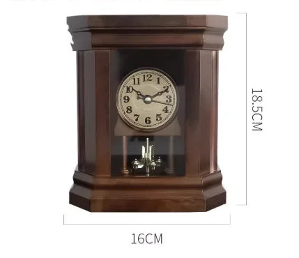 Simple Metalline Silent Desktop Clock Creative Retro Luxurious Multifunctional Table Clock Modern Living Room Desk Clock