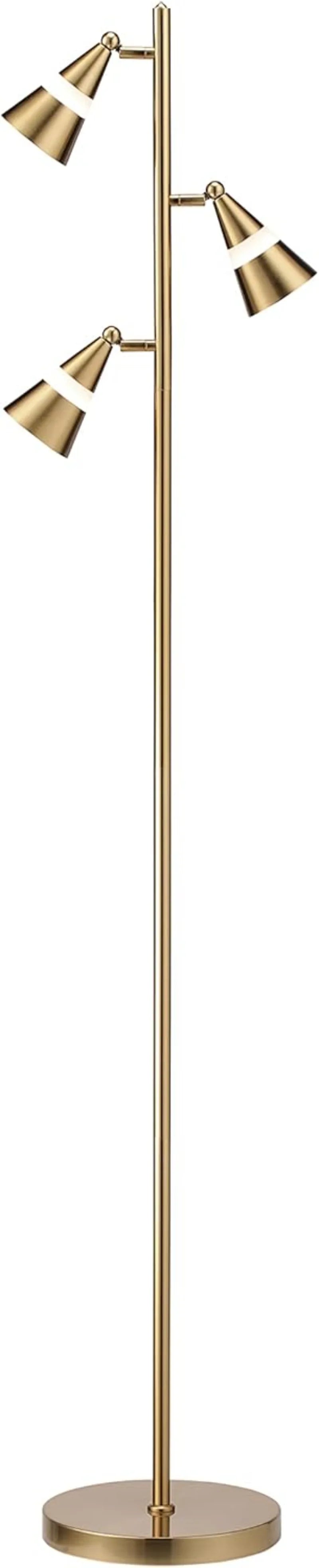 O’Bright Ash - 3-Light LED Tree Floor Lamp, Dimmable 3-Head LED, Multidirectional Standing lamp, Adjustable Multi-Shade,