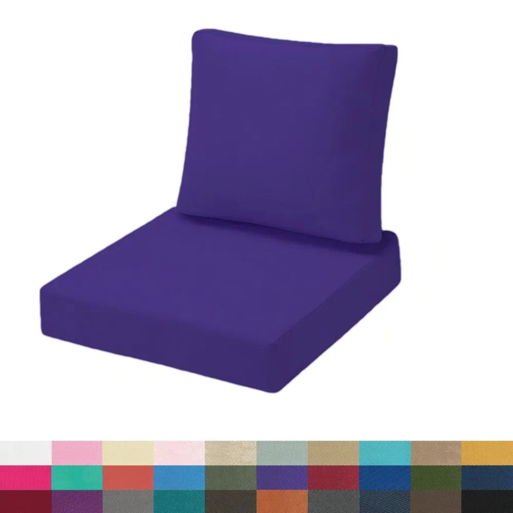 Custom Waterproof Seat/Back Cushions Set Chair Sofa Bench Cushions Patio Backrest Cushion Decor Garden Bay Window Pads Pillow