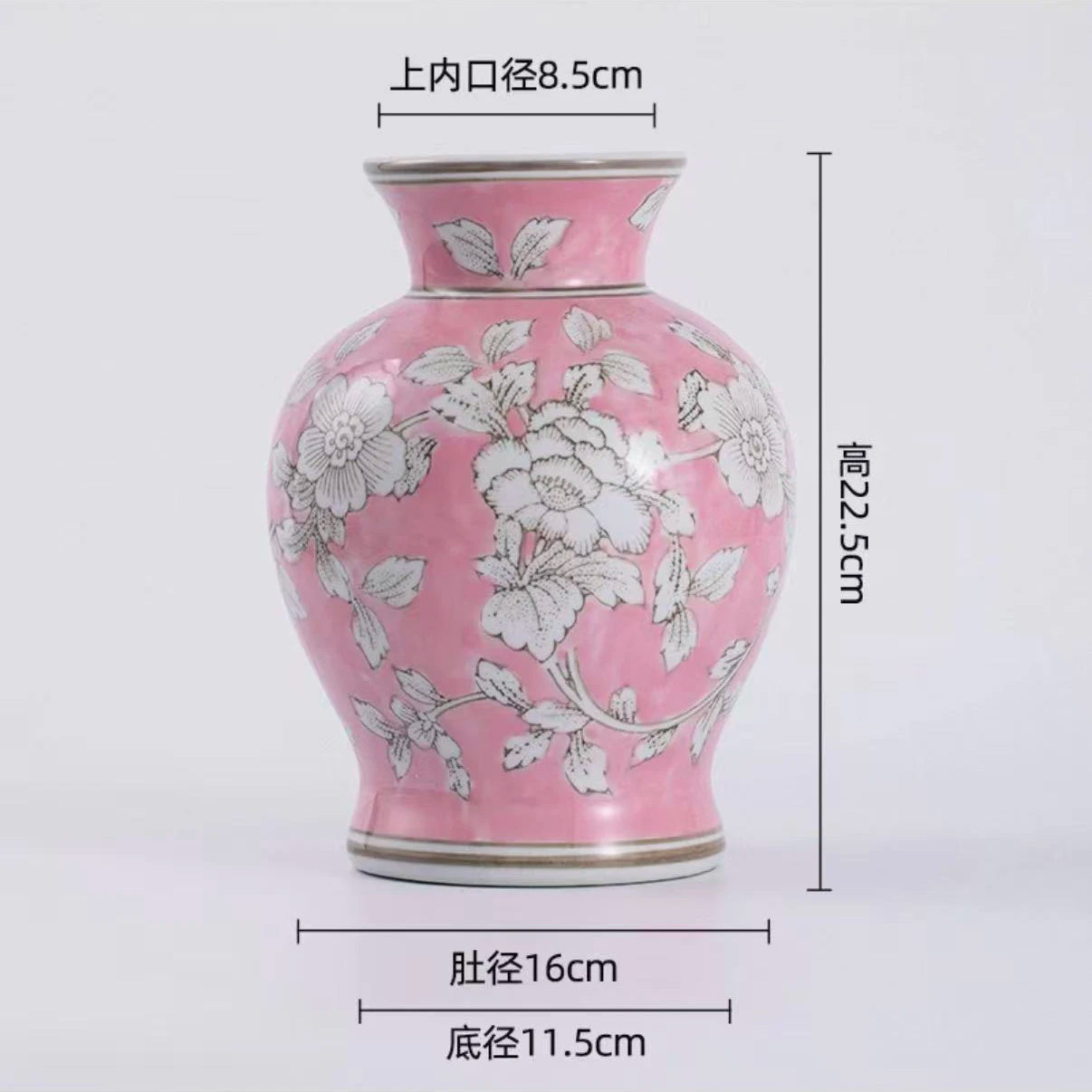 Blue and White Porcelain Retro Vase Ceramic Painted Flower Potted Plant Floral Hydroponic Vase Crafts Decoration Indoor Ornament