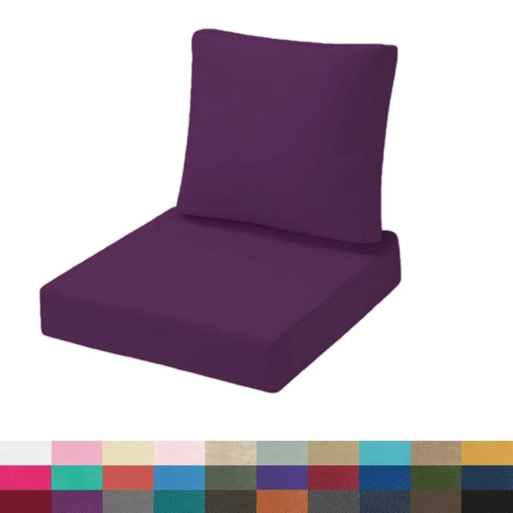 Custom Waterproof Seat/Back Cushions Set Chair Sofa Bench Cushions Patio Backrest Cushion Decor Garden Bay Window Pads Pillow