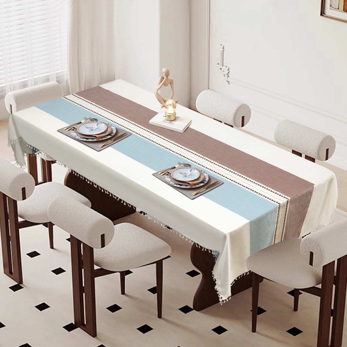 Waterproof Tablecloth, Home Cotton Linen Dining Table Cloth, 140 * 300cm-,Rectangle Table Cloths, Rustic Tablecloth, Table Cover