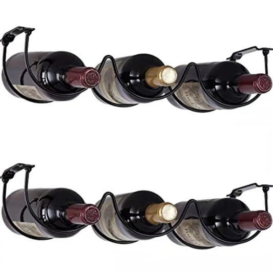 Under Cabinet Wine Rack, Organization and Storge Rack for Bottles, Under Cabinet Organizer for Liquor Bottle, Decor Kitchen Wal