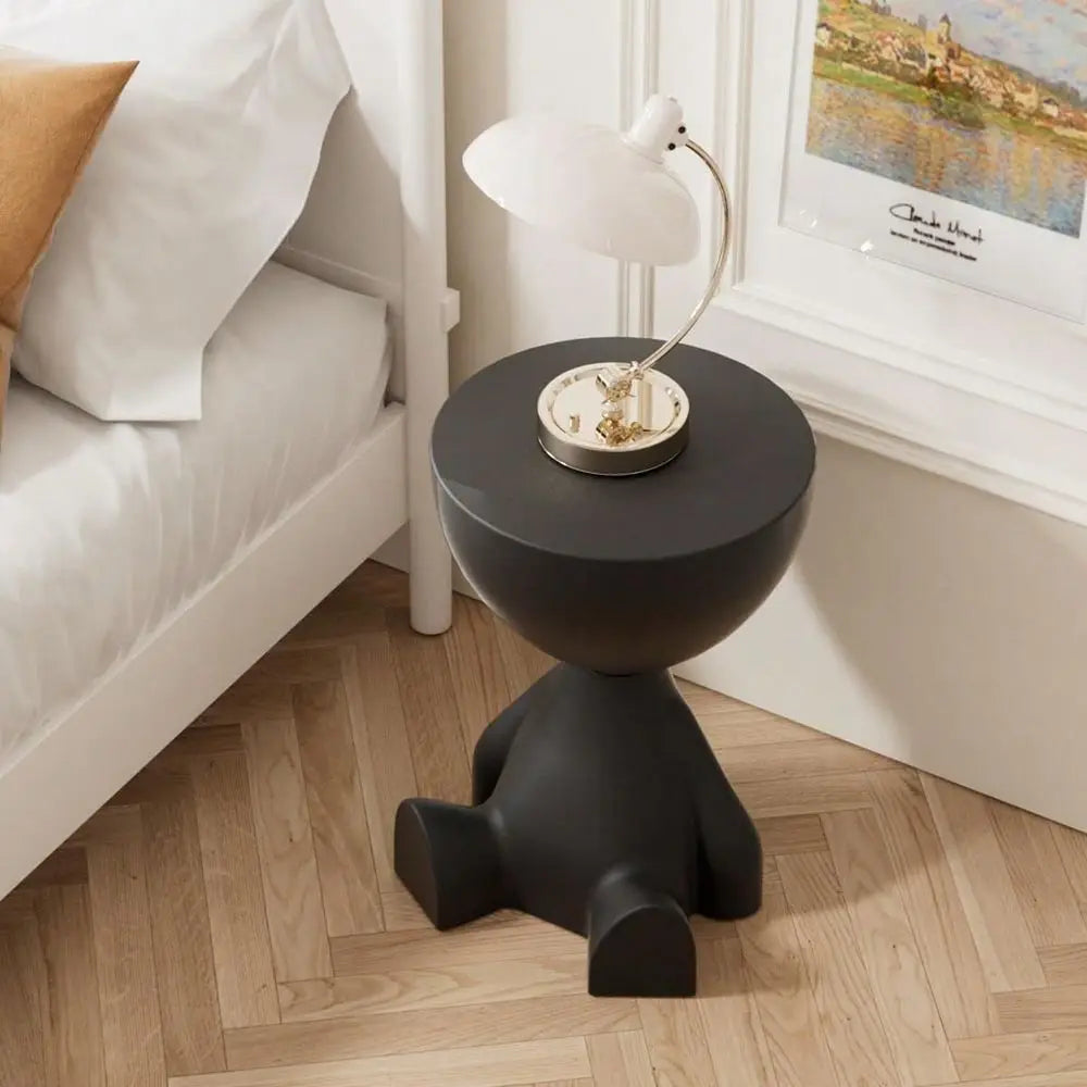 Side Table, Small Coffee Table, Durable, Round Modern End Table For Living Room, Bedroom, Bedside, Versatile Accent Table Black