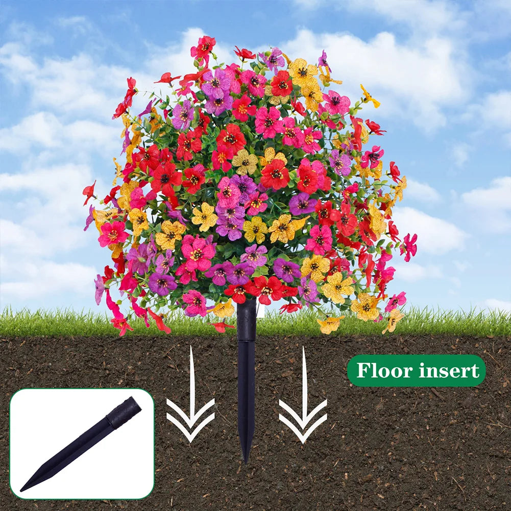 2Pcs Artificial Boxwood Topiary Ball Bushes, Anti-UV Outdoor Faux Shrubs with Ground Spike for Porch, Front Garden & Home Decor
