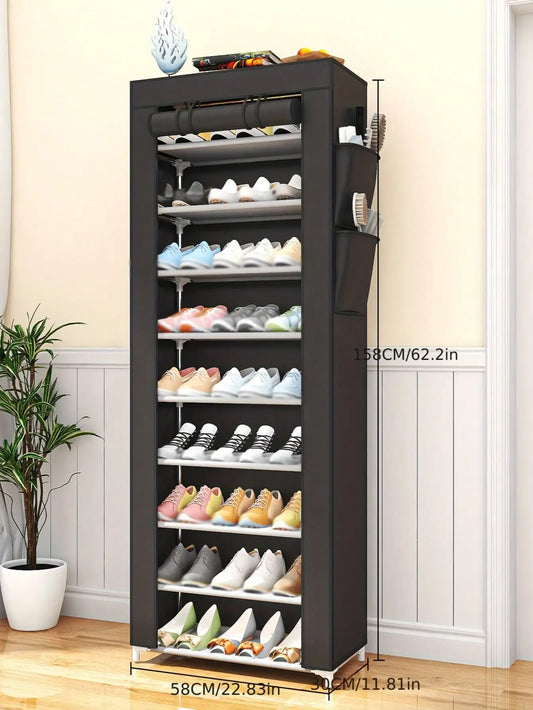1pcMulti-Layer Large Capacity Shoe Storage Organizer,Space-Saving Design Fits Various Home Spaces,Keeps Shoes Tidy and Organized