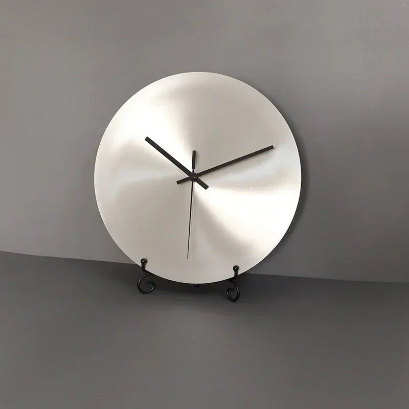 Silver Minimalist Industrial Wall Clock Without Digital Studio Modern Home Decoration Ornaments for Living Room Decorative Clock