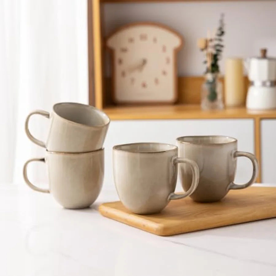12oz Coffee Mugs Ceramic Coffee Mugs set of 6 for Man Woman Dad Mom Modern Coffee Mugs with handle for Latte//Milk/Cocoa. Dishw