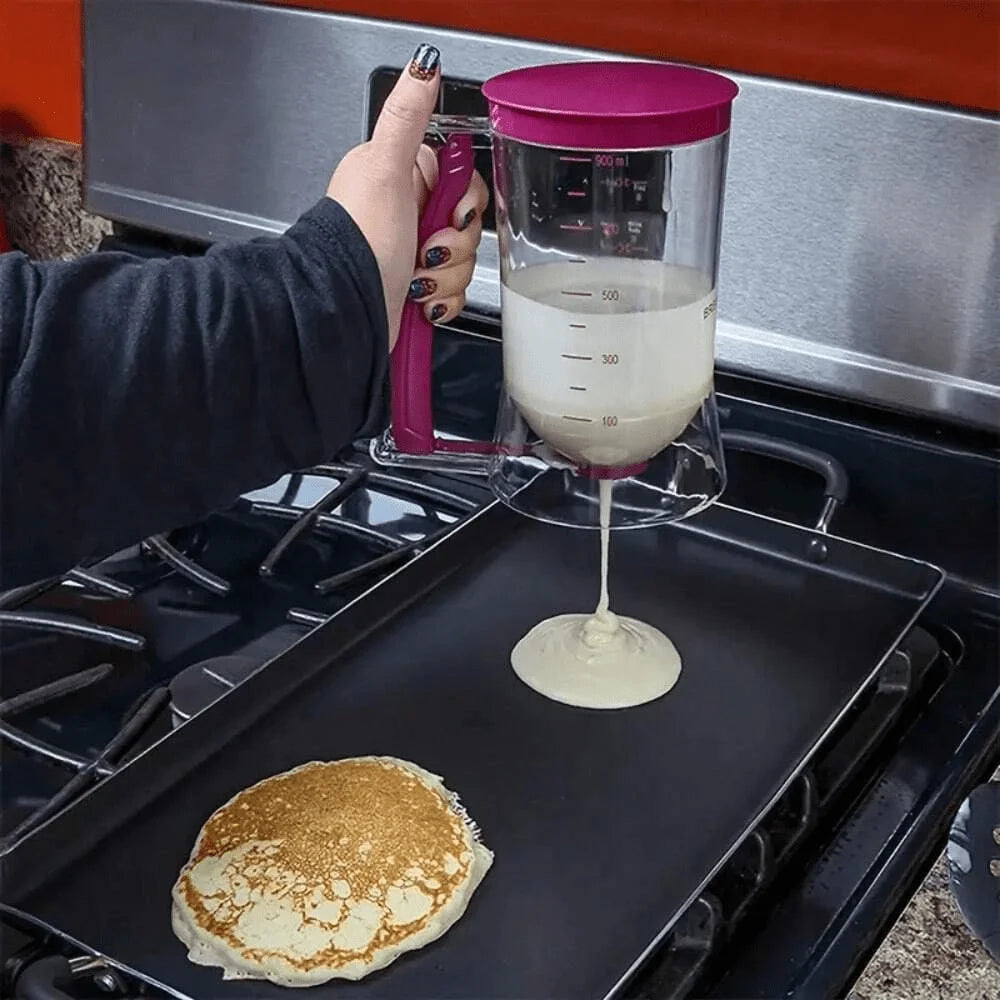 Pancake Batter Dispenser With Handle, Pancake Batter Dispenser, Pancake Batter Dispenser, Pancake Batter Dispenser, Pancake Baking Tray Mixing Dispenser, Perfect For Pancakes, Cupcakes, Waffles, Muffin Batter, Cakes, Cupcake
