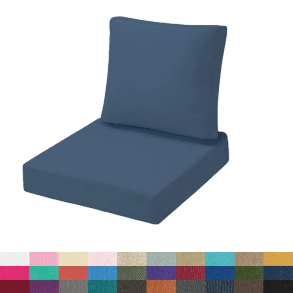 Custom Waterproof Seat/Back Cushions Set Chair Sofa Bench Cushions Patio Backrest Cushion Decor Garden Bay Window Pads Pillow