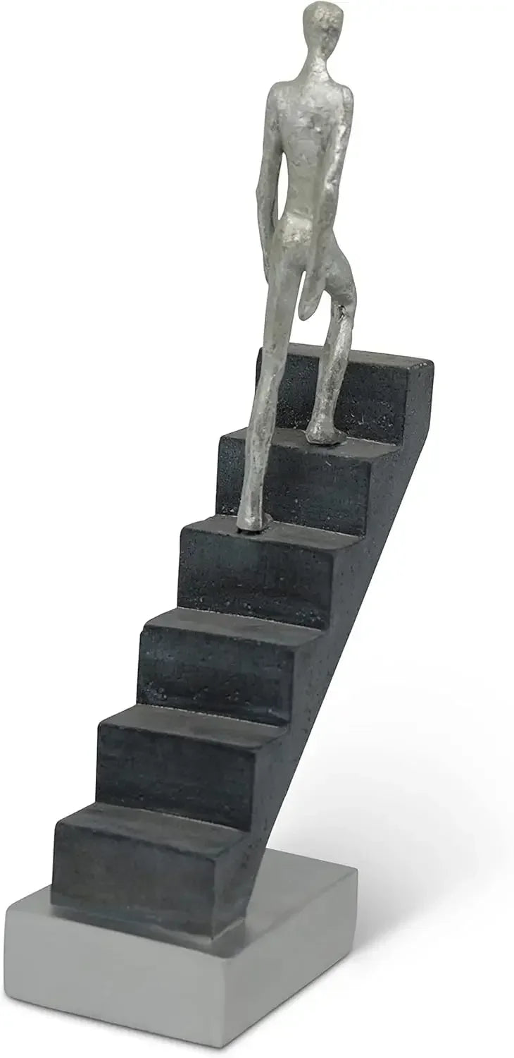 Modern Desk Decor 'Top of The Rock' - Abstract Sculpture 11" as Motivation - Modern Home Decor Figure Made of Marble Resin - Aes