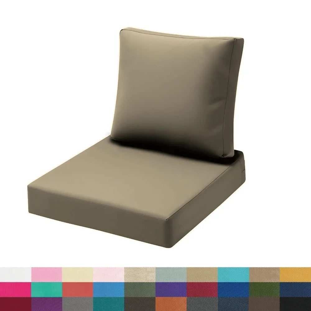 Custom Waterproof Seat/Back Cushions Set Chair Sofa Bench Cushions Patio Backrest Cushion Decor Garden Bay Window Pads Pillow