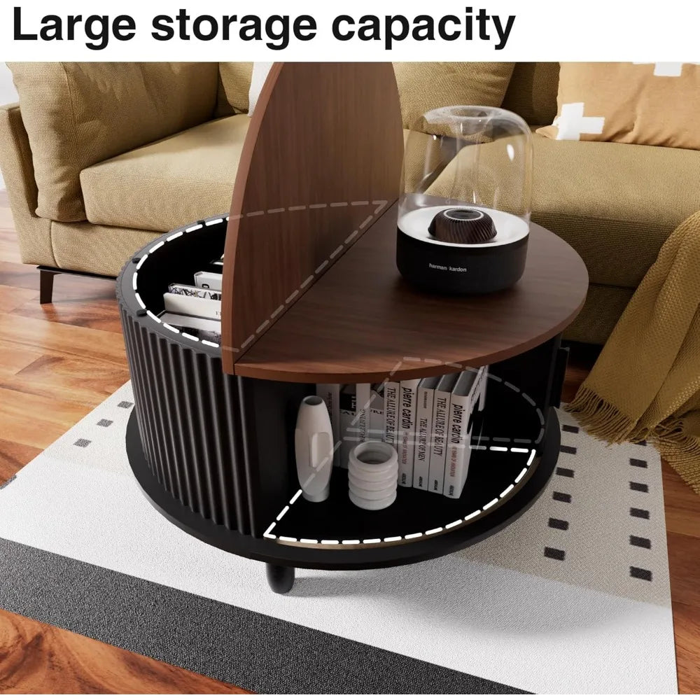 Lift Top Coffee Table with Storage Farmhouse Coffee Table for Living Room Wood Rustic 31.5" Square Storage Cabinet Center Table