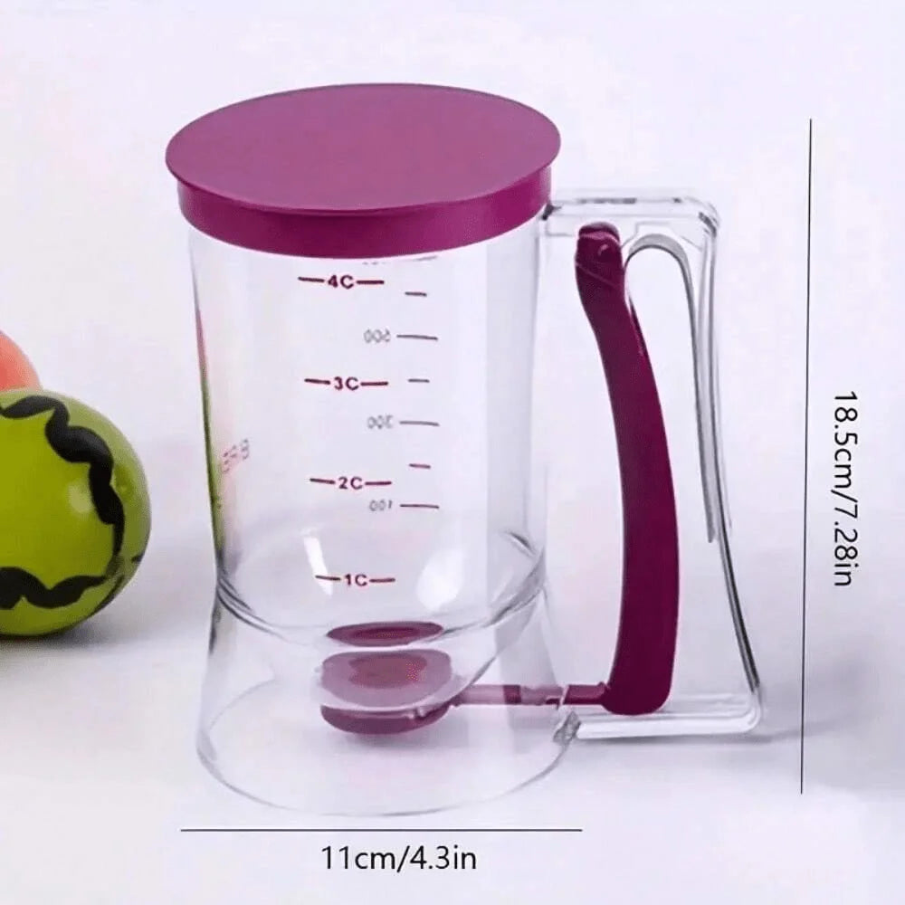 Pancake Batter Dispenser With Handle, Pancake Batter Dispenser, Pancake Batter Dispenser, Pancake Batter Dispenser, Pancake Baking Tray Mixing Dispenser, Perfect For Pancakes, Cupcakes, Waffles, Muffin Batter, Cakes, Cupcake