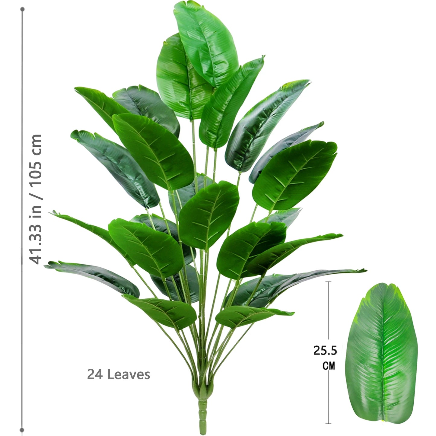 65-90-125cm  Large Tropical Palm Tree Fake Banana Plant Leaves Real Touch Strelitzia Reginae Plastic Plant for Home Garden