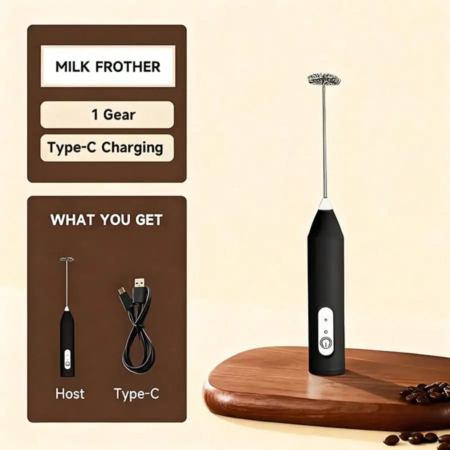 1-Pack Handheld Electric Mixer, Egg Beater, Milk Frother, Coffee, Latte And Cappuccino Frother, Matcha Blender, Kitchen Gadgets