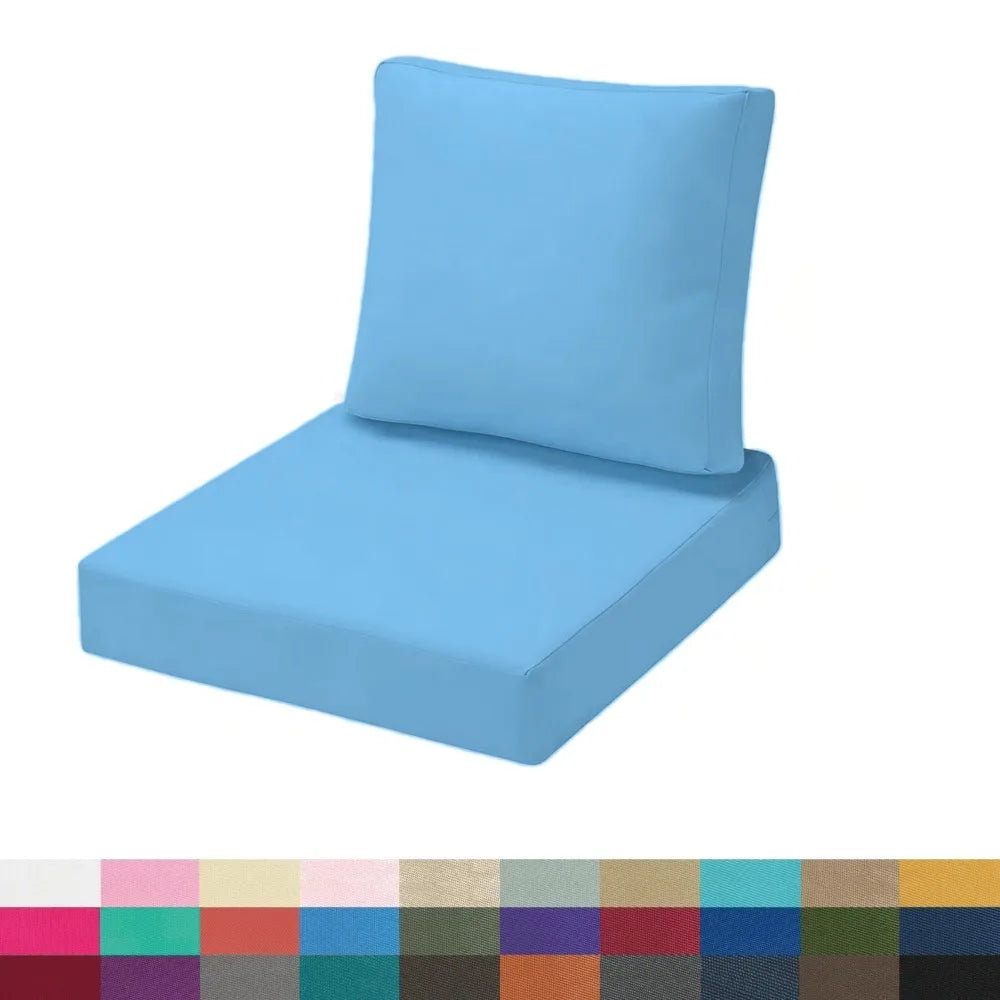 Custom Waterproof Seat/Back Cushions Set Chair Sofa Bench Cushions Patio Backrest Cushion Decor Garden Bay Window Pads Pillow