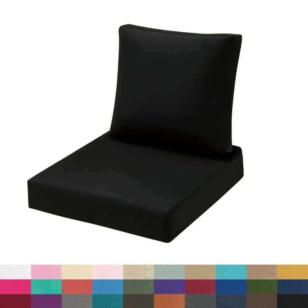 Custom Waterproof Seat/Back Cushions Set Chair Sofa Bench Cushions Patio Backrest Cushion Decor Garden Bay Window Pads Pillow