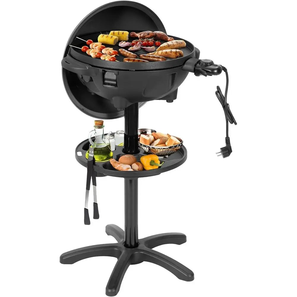 Electric Grill Outdoor/Indoor,Portable BBQ Grill with Nonstick Surface,200 Square Inches Indoor Electric Barburcue Grill with Ad