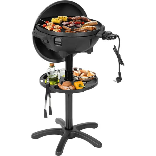 Electric Grill Outdoor/Indoor,Portable BBQ Grill with Nonstick Surface,200 Square Inches Indoor Electric Barburcue Grill with Ad