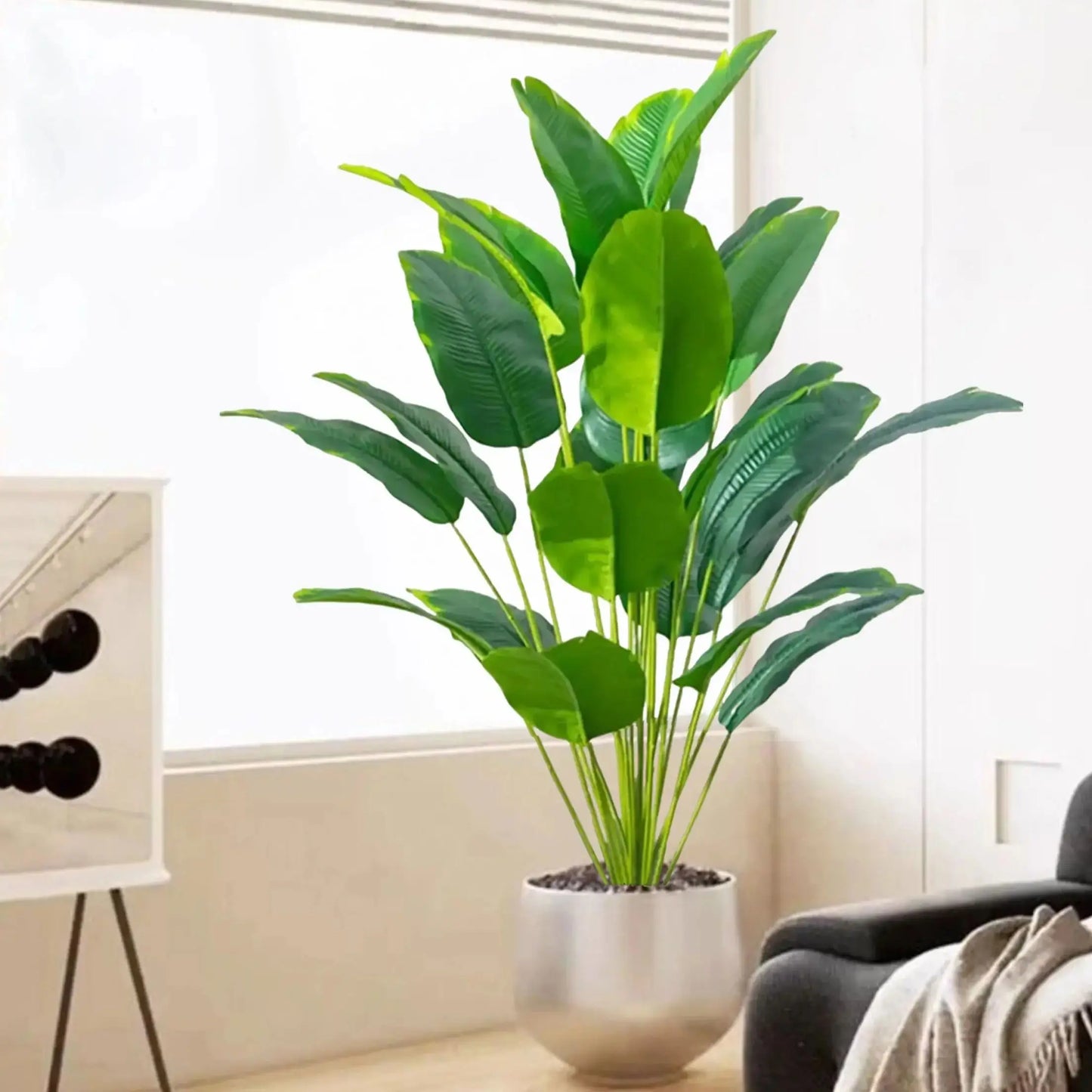 65-90-125cm  Large Tropical Palm Tree Fake Banana Plant Leaves Real Touch Strelitzia Reginae Plastic Plant for Home Garden