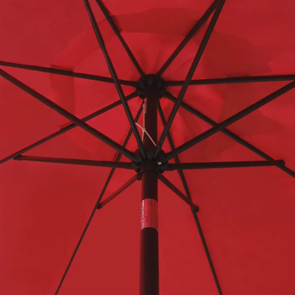 9 Foot Outdoor Patio Umbrella with 8 Sturdy Ribs Red
