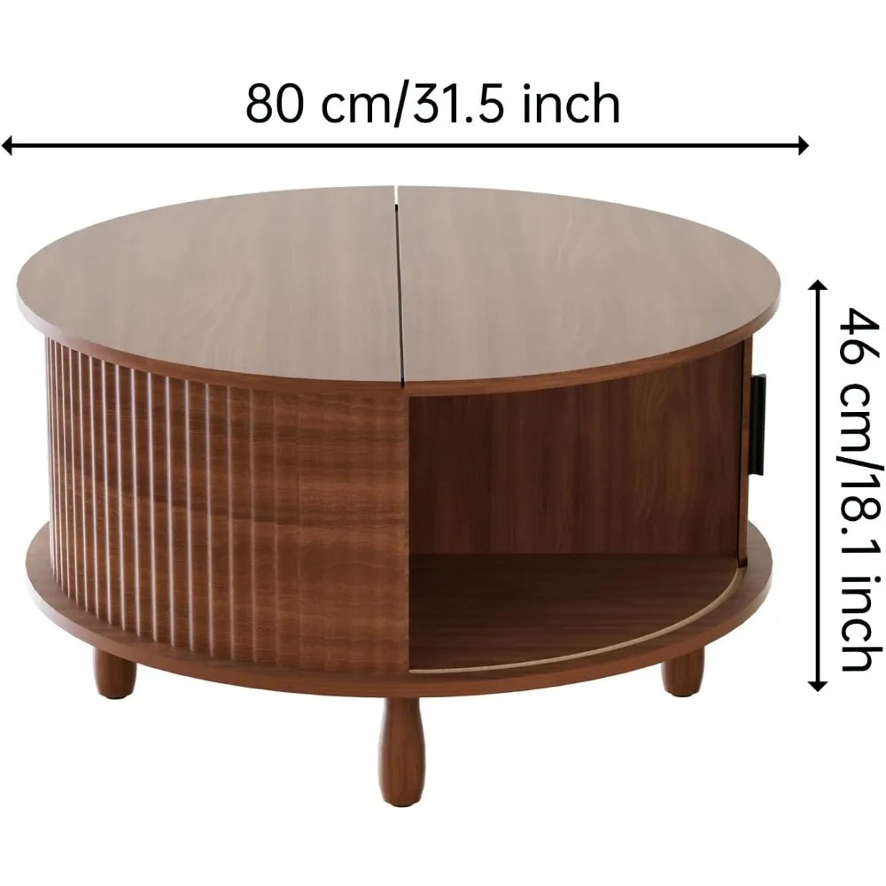 Lift Top Coffee Table with Storage Farmhouse Coffee Table for Living Room Wood Rustic 31.5" Square Storage Cabinet Center Table