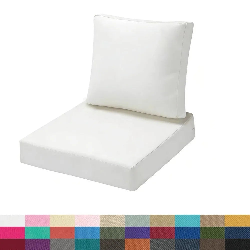 Custom Waterproof Seat/Back Cushions Set Chair Sofa Bench Cushions Patio Backrest Cushion Decor Garden Bay Window Pads Pillow