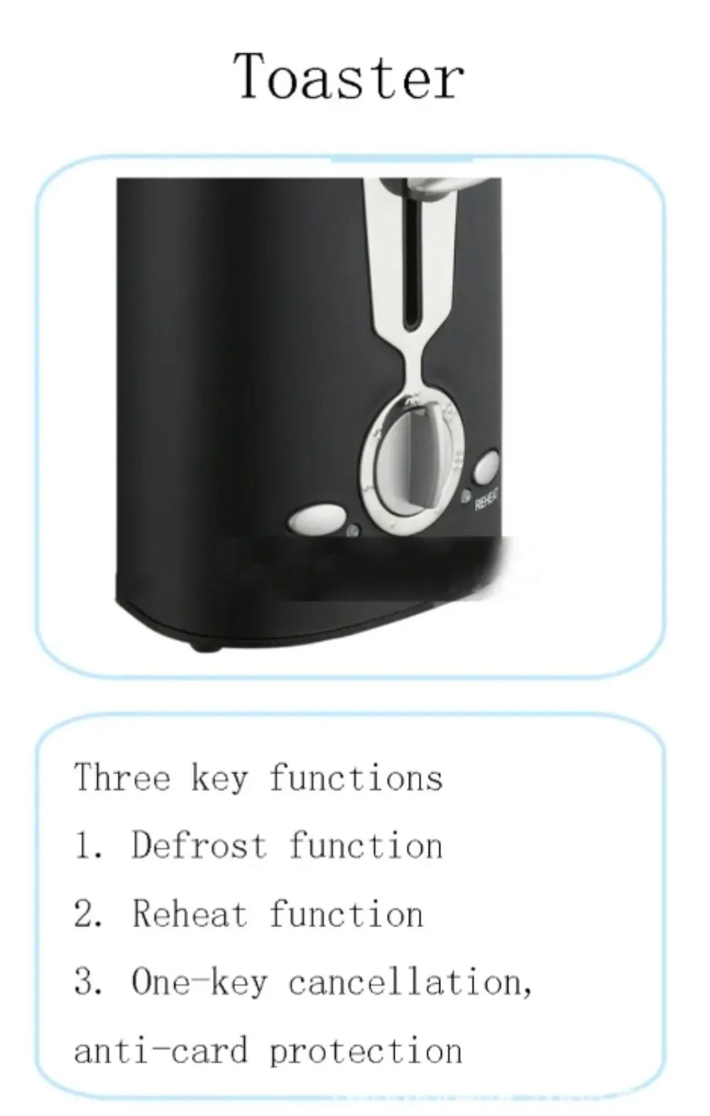 2 Slice Toaster Quick Even Results Wide Slots Fit Any Size Bread Drop Down Crumb Tray Easy Clean Up Stainless Steel for Kitchen