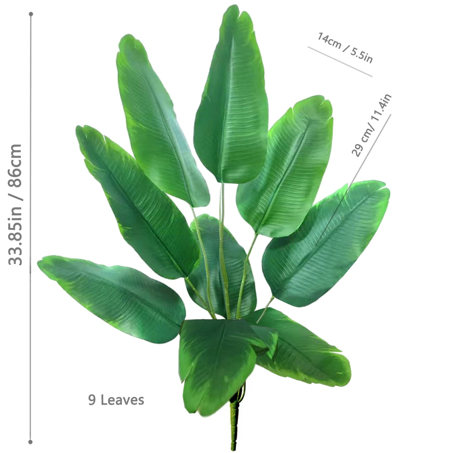 65-90-125cm  Large Tropical Palm Tree Fake Banana Plant Leaves Real Touch Strelitzia Reginae Plastic Plant for Home Garden
