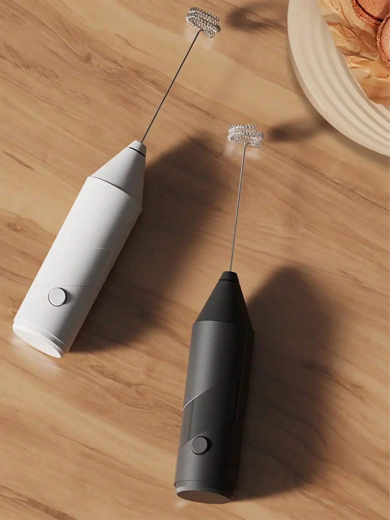 Electric Milk Frother, Handheld Milk Foamer, Mini Milk Frother, Coffee Stirrer, Stainless Steel Drink Mixer, Suitable For Coffee, Latte, Cappuccino, Matcha, Hot Chocolate, Portable Milk Frother, Cordless Electric Milk Frother