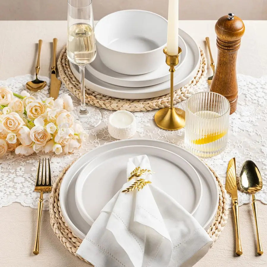 Ceramic Dinnerware Sets for 4,Stoneware Plates and Bowls Sets,Chip and Crack Resistant Dishwasher amp Microwave Safe Ceramic Dis