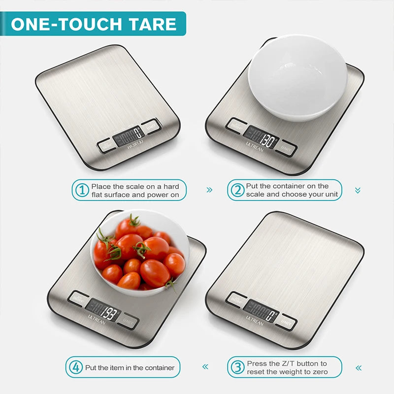 Digital Kitchen Scale 5000g/1g Multifunction Electric Food Scale LCD Display High Precise Waterproff Measuring Scale