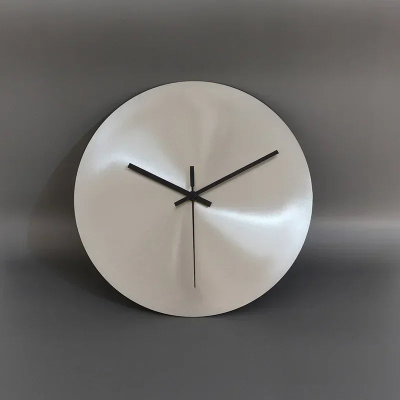 Silver Minimalist Industrial Wall Clock Without Digital Studio Modern Home Decoration Ornaments for Living Room Decorative Clock