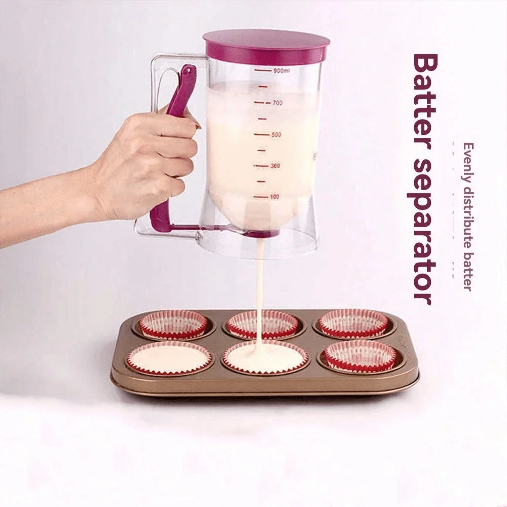 Pancake Batter Dispenser With Handle, Pancake Batter Dispenser, Pancake Batter Dispenser, Pancake Batter Dispenser, Pancake Baking Tray Mixing Dispenser, Perfect For Pancakes, Cupcakes, Waffles, Muffin Batter, Cakes, Cupcake