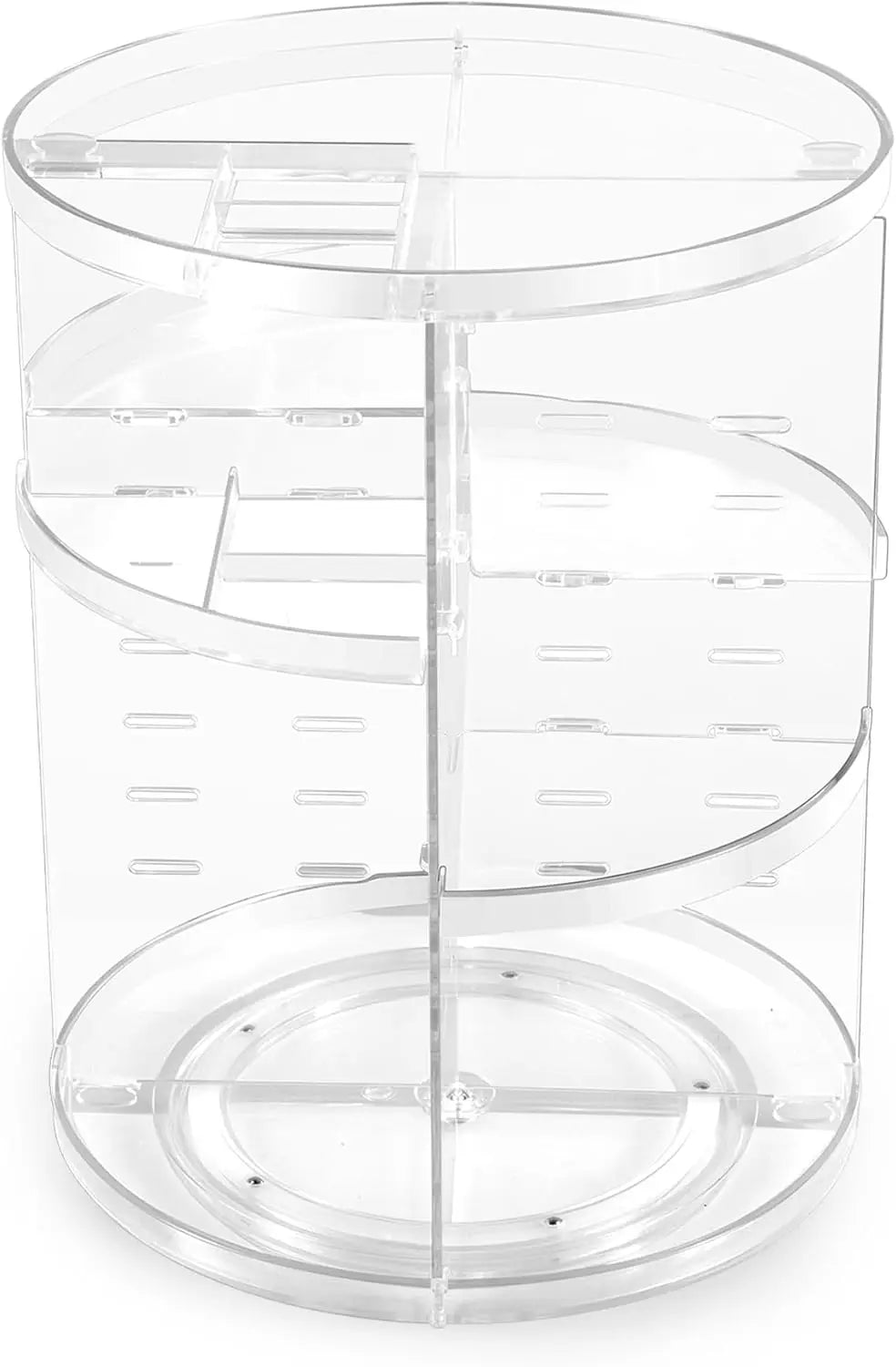 360 Rotating Makeup Organizer for Countertop, Spinning Cosmetic Holder with Adjustable Storage for Bedroom Vanity