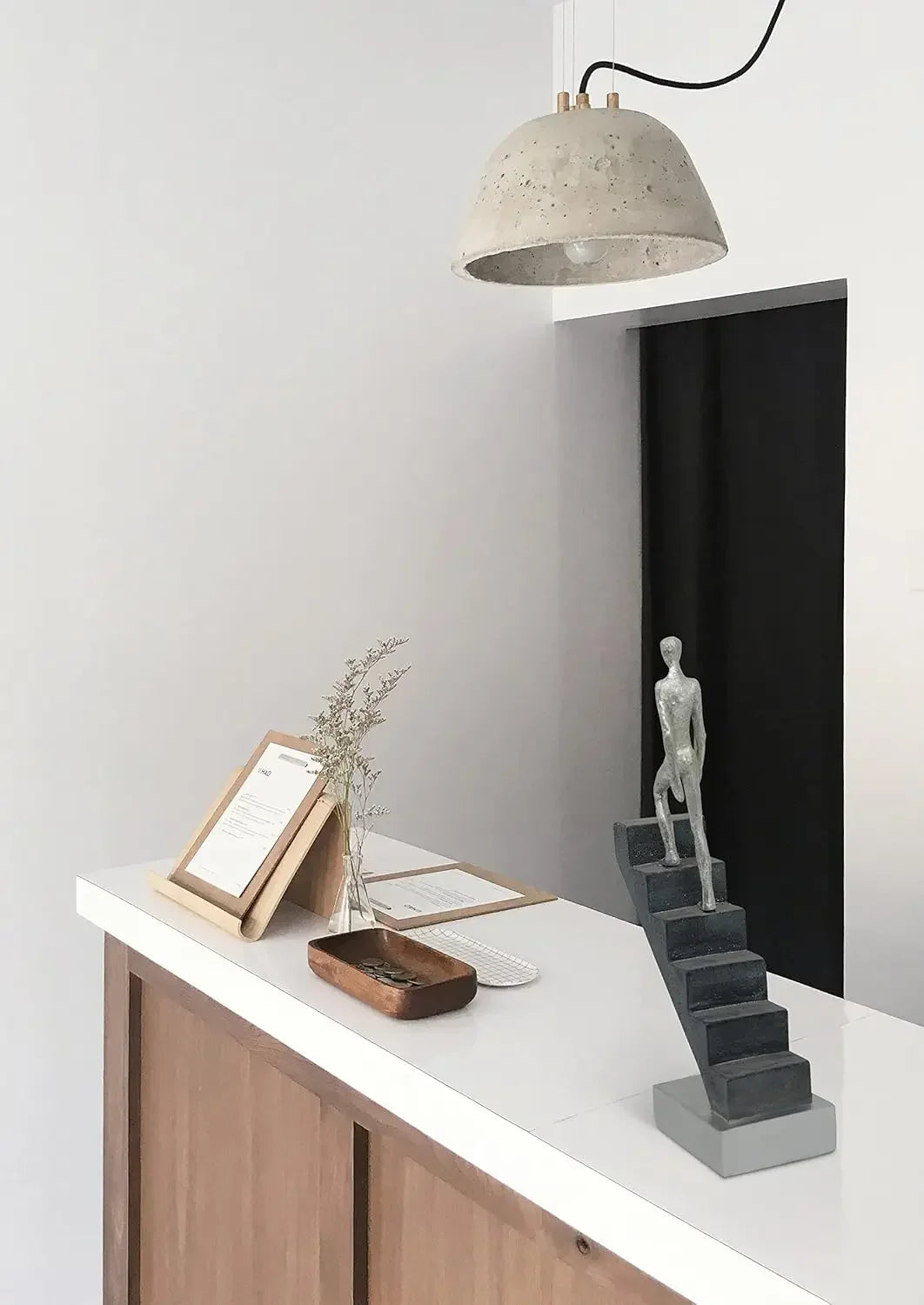 Modern Desk Decor 'Top of The Rock' - Abstract Sculpture 11" as Motivation - Modern Home Decor Figure Made of Marble Resin - Aes
